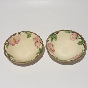 (2) Franciscan Wedgwood Desert‎ Rose 6" Bowls Made in England
